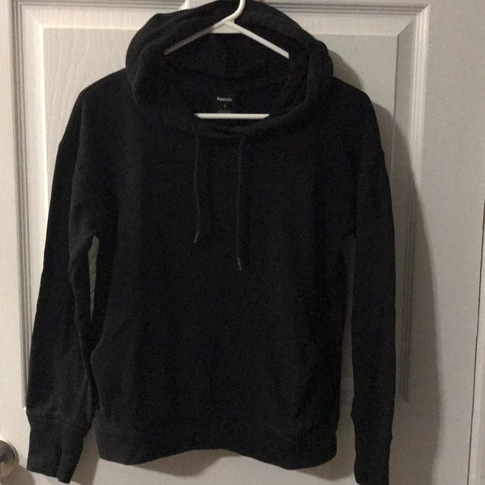 Black Reebok Pullover Hooded Sweatshirt
